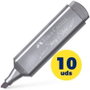 Faber Castell Textliner 46 Plata Metálico (Set de 10)
